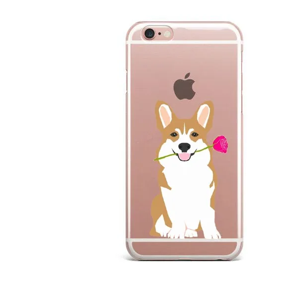 Супер милый мультфильм собака большая задница корги Роза МОПС мягкие ТПУ