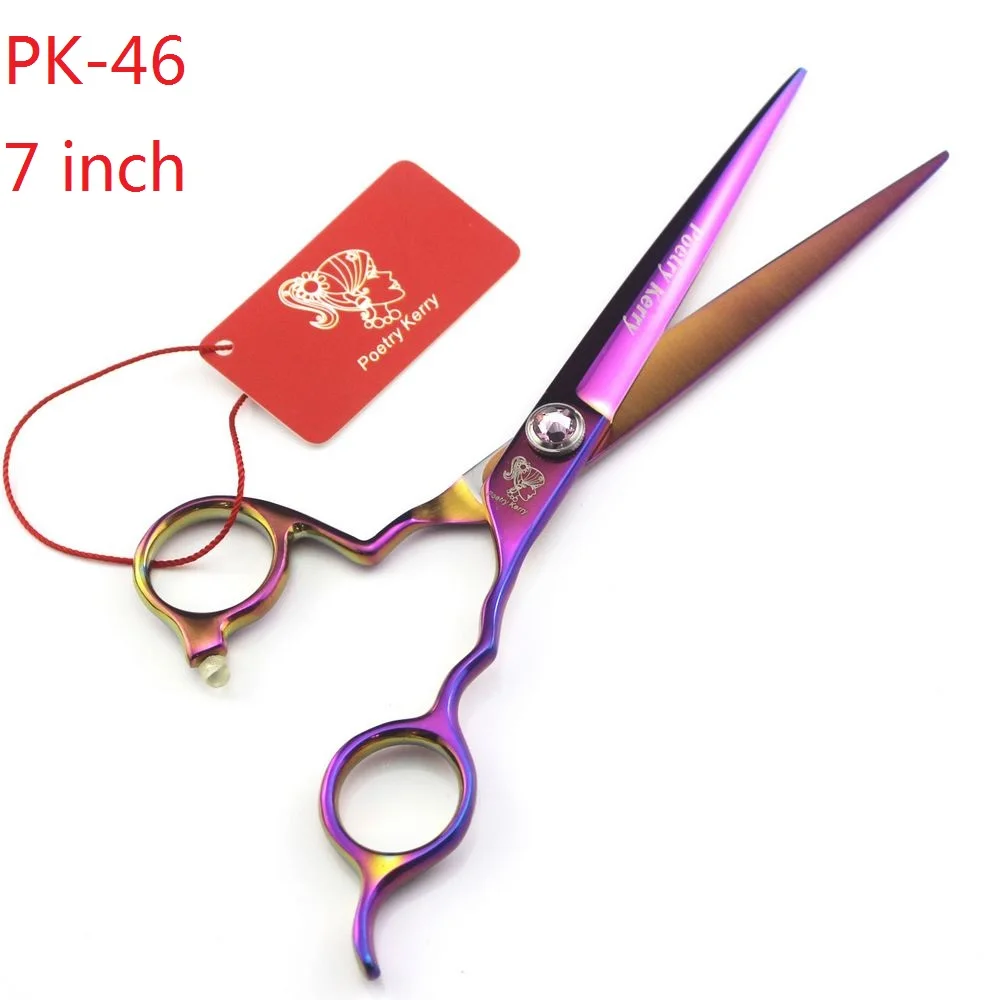 PK-46 Poetry Kerry профессиональный набор ножниц для груминга домашних животных 7 дюймов. Ножницы для ухода за собакой, ножницы для ухода за собакой, Makas - Цвет: PK-46