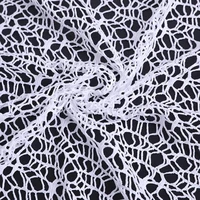full polyester mesh lace fabric diy apparel sewing 160cm wide large hole non elastic lace white fabric