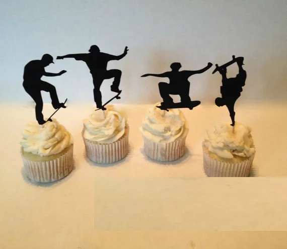 Реквизит для скейтбординга силуэт кекса спортивные вечерние пики Свадебный