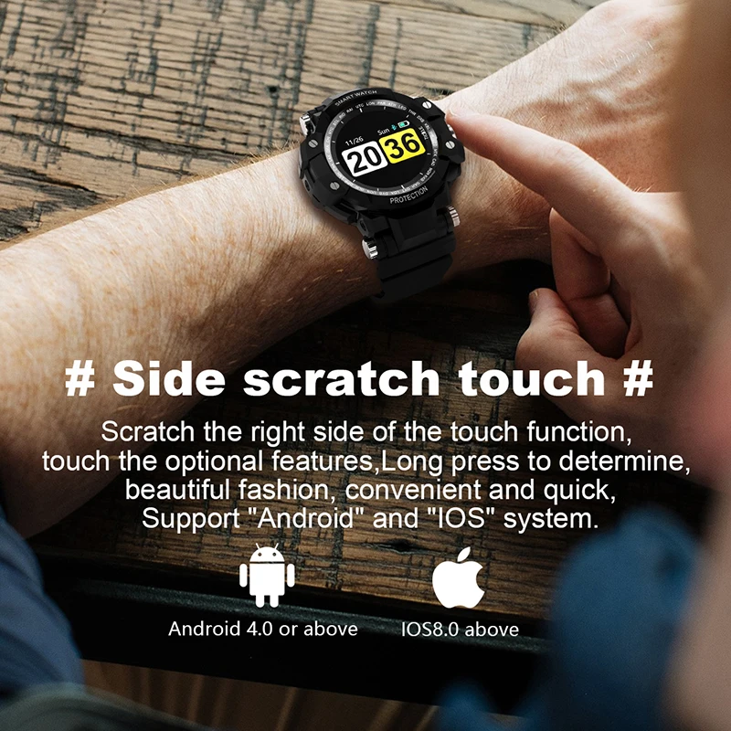 FREZEN GW68 Смарт Часы Heart Rate крови Давление открытый Для мужчин спортивные Smartwatch