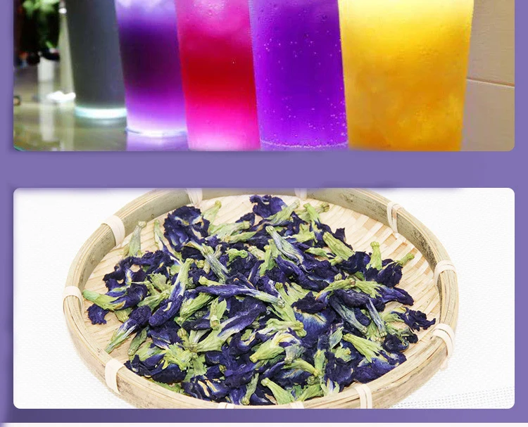 Чайный набор, кухонный чай,, 100 г, 500 г, 1500 г, чай Clitoria Terna, сухой цветок, тайская бабочка, Горох, чай, витамин А, чашка, комбинация