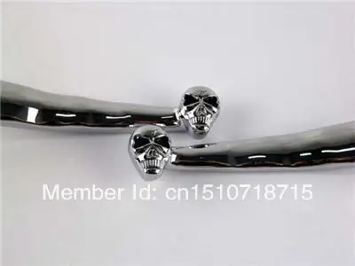 Пара хромированных рычагов тормозной муфты мотоцикла череп для Kawasaki Custom Vulcan 1500