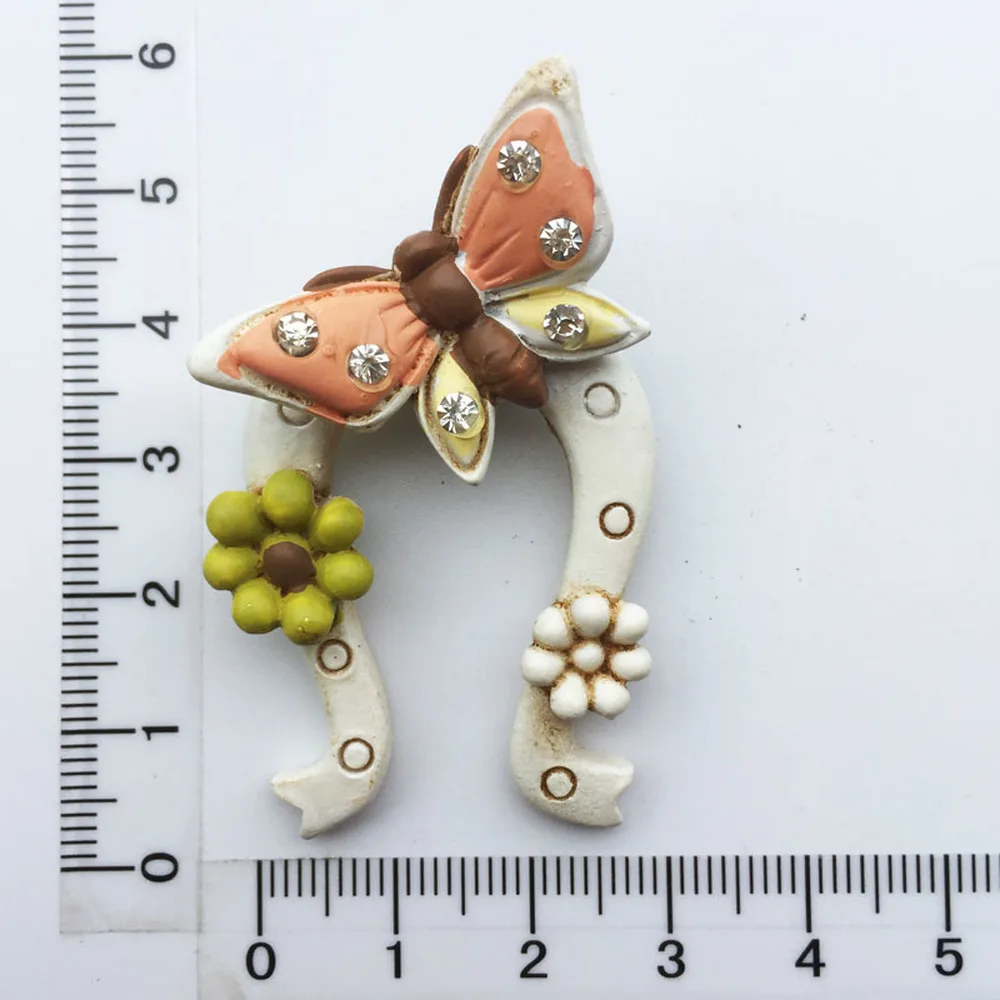 

BABELEMI 3D Cute Spanish Tourist Souvenir Horseshoe Butterfly Refrigerator Magnets Spain Fridge Magnet Sticker Home Decor