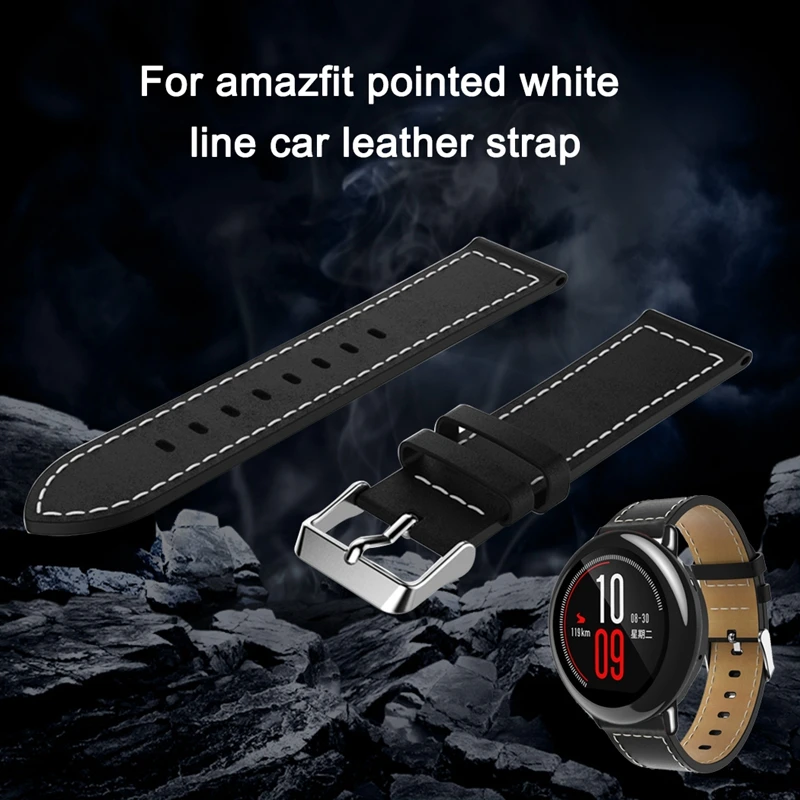 Ремешок для Xiaomi Huami Amazfit Pace Stratos 2 2S ремешок 22 мм смарт-браслет аксессуары сменный кожаный браслет