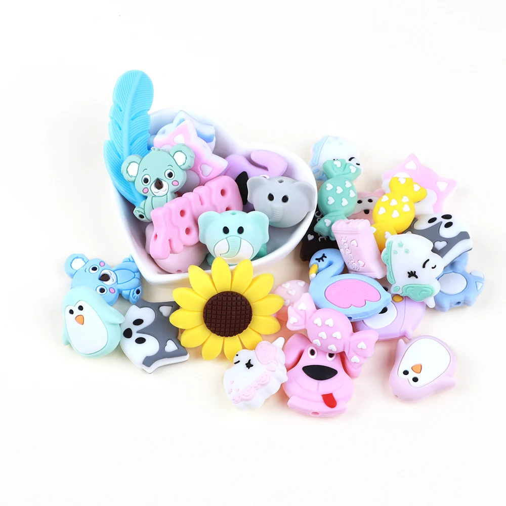 TYRY.HU 3 шт./лот Мини силиконовый зубочистка Пищевой класс ДЕТСКИЙ зубочистка Игрушка Для Детей Клип Цепочка Бусины Аксессуары Без Bisphenol A Бисер.