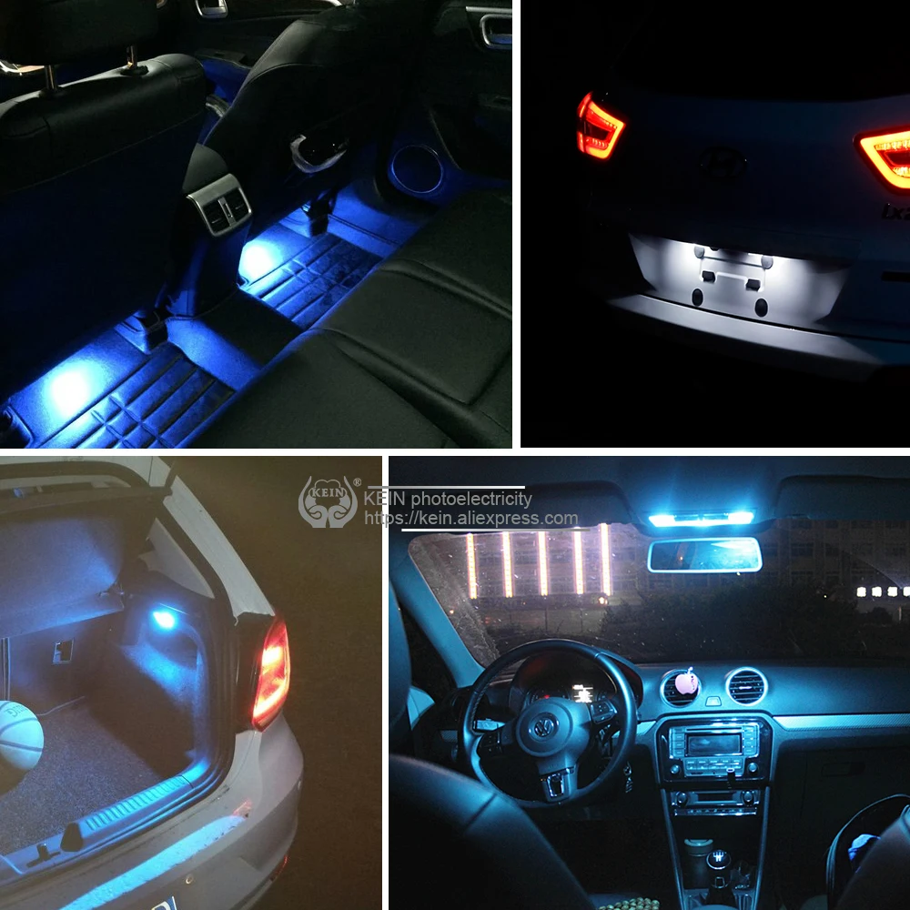 KEIN 10 шт. BA9S T4W светодиодный автомобиль 10SMD внутренняя парковочная карта для чтения