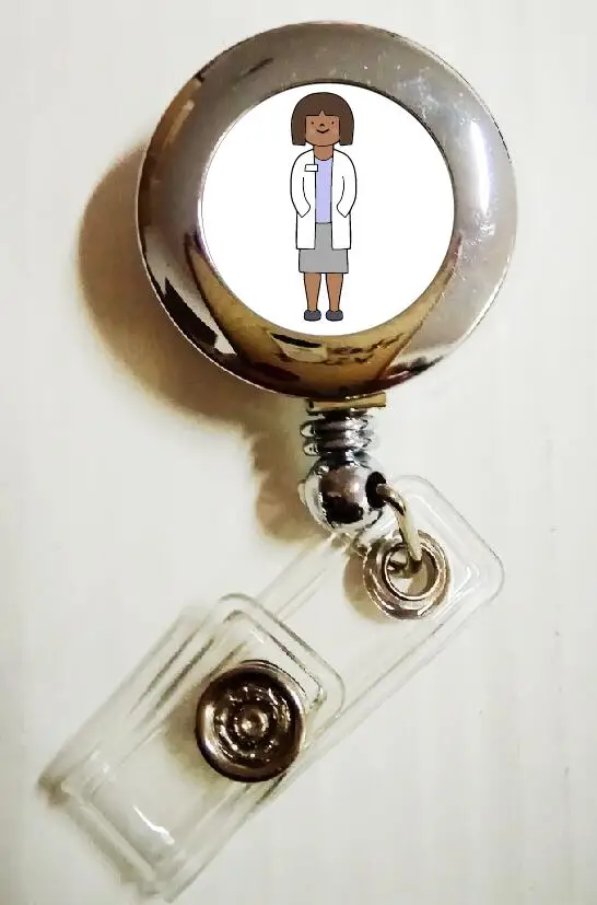 

Sorted Nurse&Doctor & RN Retractable ID Badge Reel with metal clip