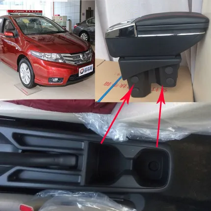 

FREE SHIPPING CAR ARMREST FOR HONDA NEW CITY 2015-2020 Car Accessories Console Box Center Arm Rest With Cup Holder and Ashtray