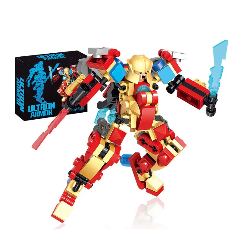 920Pcs Technic Series 6 Pcs/Set Mech Warrior Titan-Cannon Gold Warriors Model Building Blocks Toys Compatible Legoings Kids Gift | Игрушки и