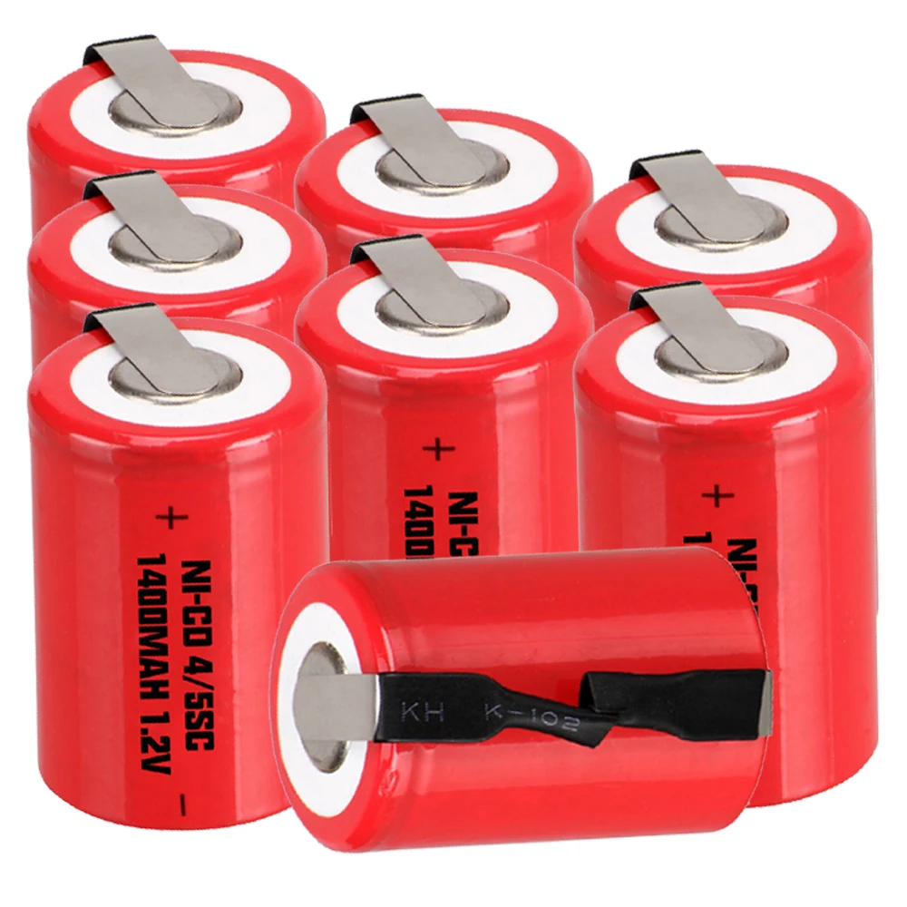 Lowest price 8 piece 4/5SC battery 1.2v batteries rechargeable 1400mAh nicd for power tools akkumulator | Электроника