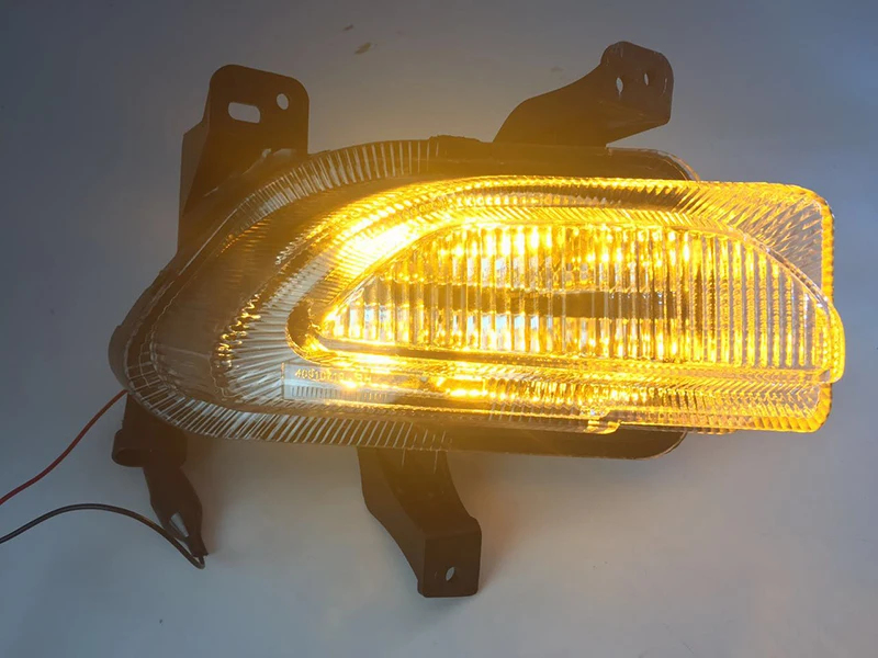 Автомобильная проблесковая 1 комплект светодиодный светильник LED DRL с желтым