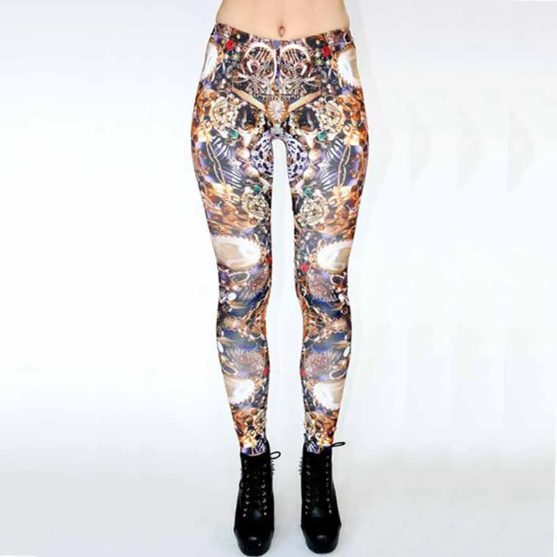 Women's Leggings Pants Hot Sell Women Legins Vibrant and Artistic Digital Print Pants Trousers Stretch Pants