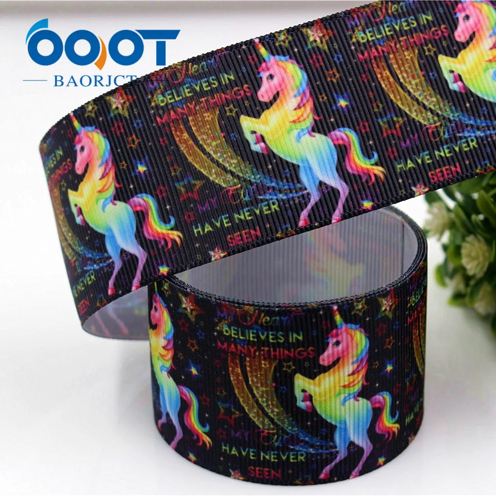 OOOT BAORJCT 1711089 38 мм 10 ярдов Мультяшные ленты термопечать grosgrain Свадебные аксессуары