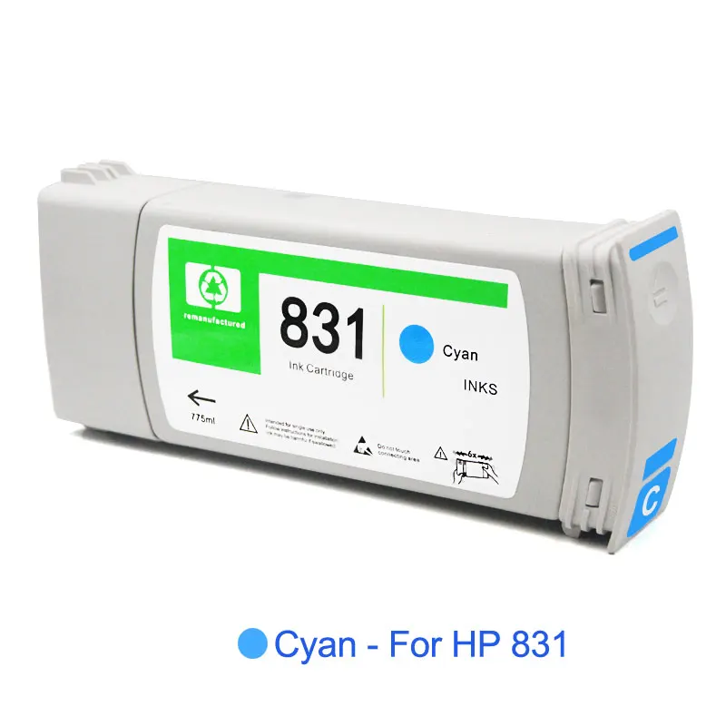 1 PCS-Cyan Третий вечерние 775 мл./шт. для hp латекс 831 переработанный чернильный картридж с чернилами пигментные чернила для hp латекс 310 330 360 принтер - Цвет: 1 PCS-Cyan