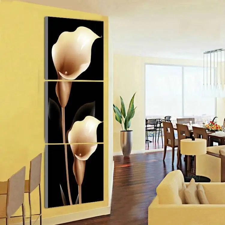 Бесплатная доставка 3 шт./91478|painting web|flowers plantpainting canvas |