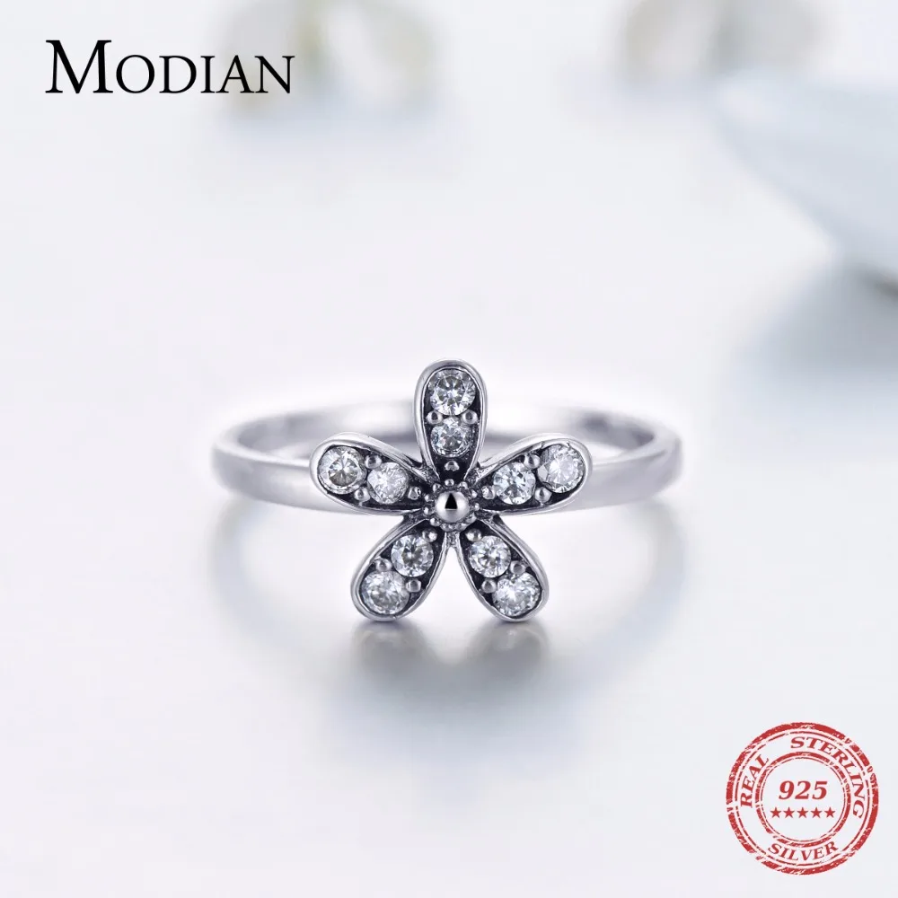 Новинка, модное Оригинальное элегантное одноцветное 925 пробы Серебряное цветочное кольцо, прозрачное 5А CZ, высокое качество, свадебные ювелирные изделия для женщин