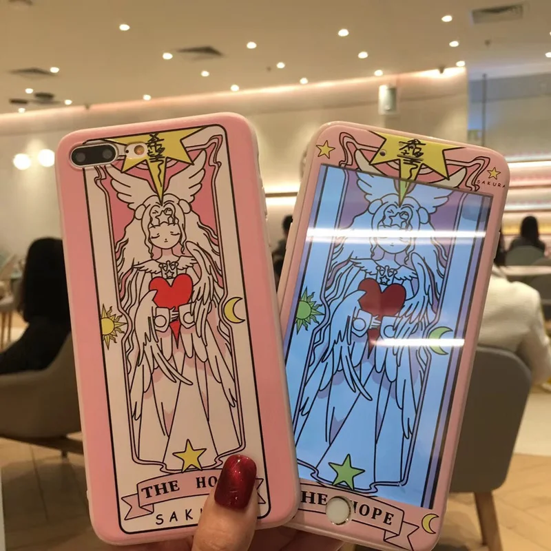 Чехол с розовой Сакурой для iphone 8 plus + пленка из закаленного стекла Apple iPhone 7 6 6S