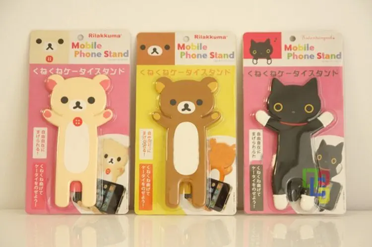 Free Shipping Rilakkuma Lazy Bear Stand Holder for IPhone 4/4s Cell phone holder|stand holder iphone|stand lampstand alone dvr 8ch |