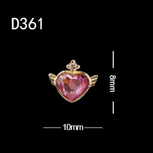 10pcs D361 10 шт./лот, новогодний дизайн, 3D дизайн ногтей, сердце, рыба, свинья, кролик, кошка, голова, сплав, ювелирные изделия, стразы, шарм, сделай сам - Цвет: 10pcs D361
