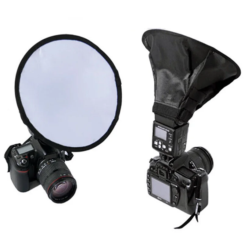 Foleto Flash Light Softbox Diffuser 8" 20cm Round Speedlite Universal for Canon nikon Sony Yongnuo Godox Flashlite 580ex | Электроника