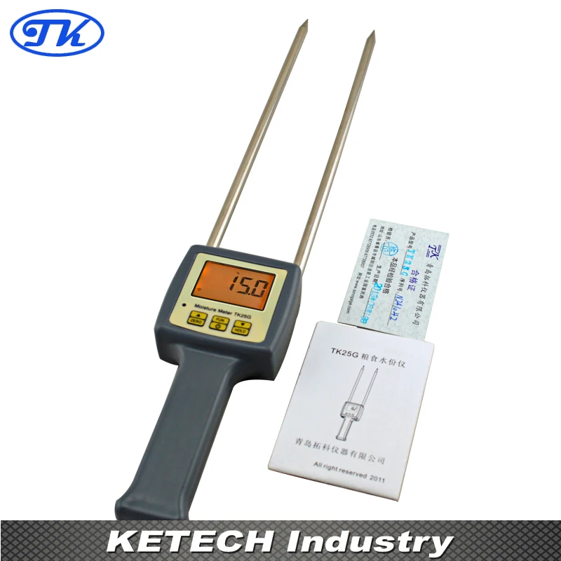 

New 25 Kinds Long Probe Grain Moisture Meter for Barley Corn Rice Wheat TK25G
