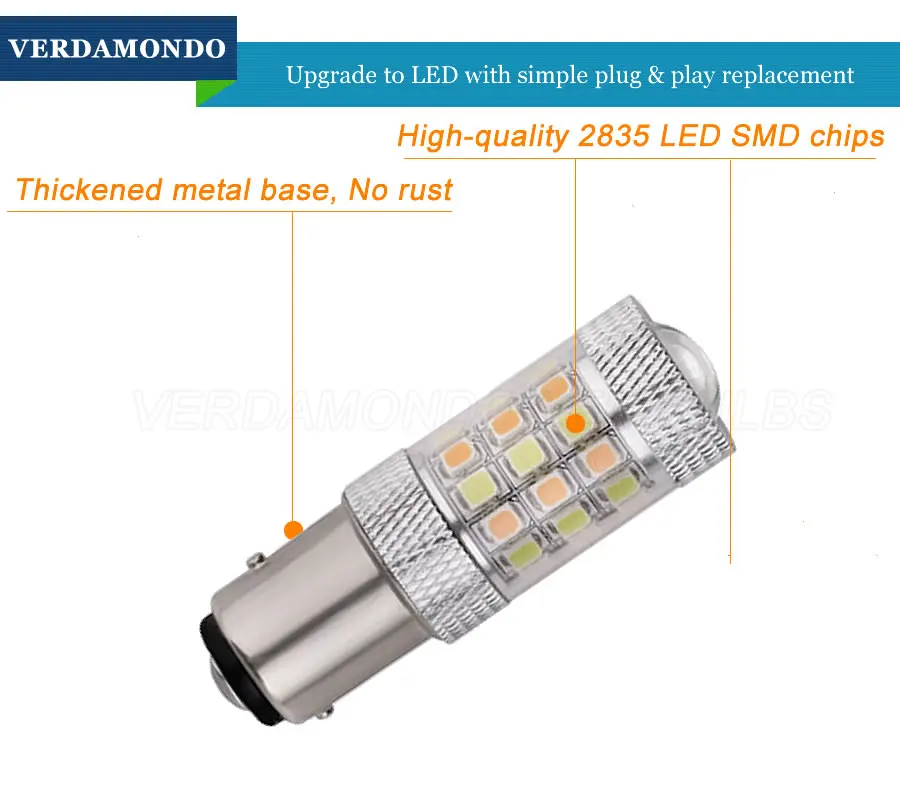 1 шт. 1157 3157 7443 2835 42 SMD светодиодный фонарь для вождения BAY15D T20 T25 белый Янтарный 12 В