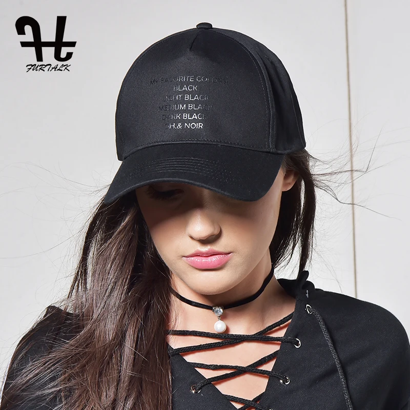 FURTALK черные шапки для женщин бейсболка модный бренд летом Папа snapback Регулируемая Хип-Хоп Snapback Шляпы