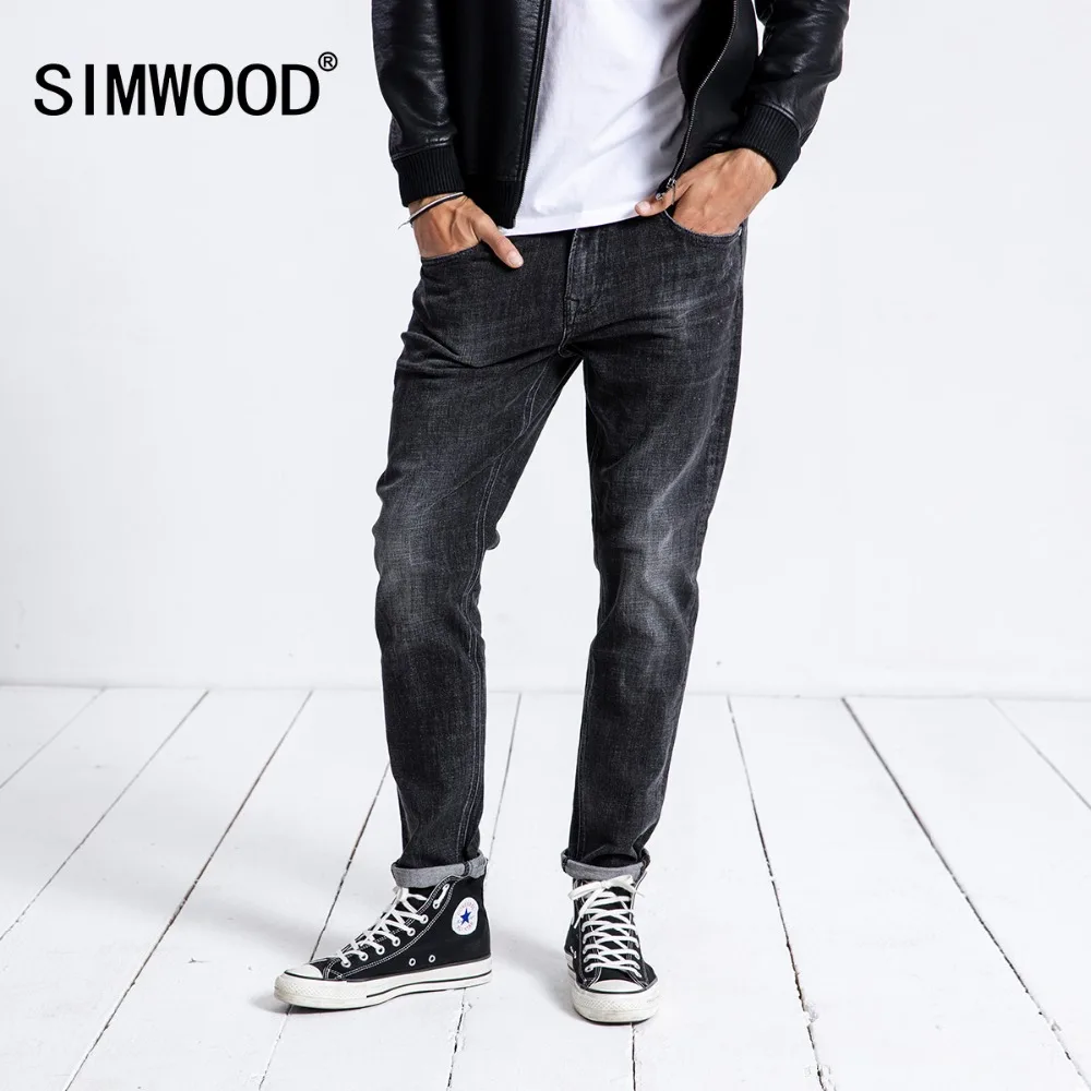 SIMWOOD 2019 Для мужчин джинсы скинни Популярный Бренд продажи Повседневное джинсовые