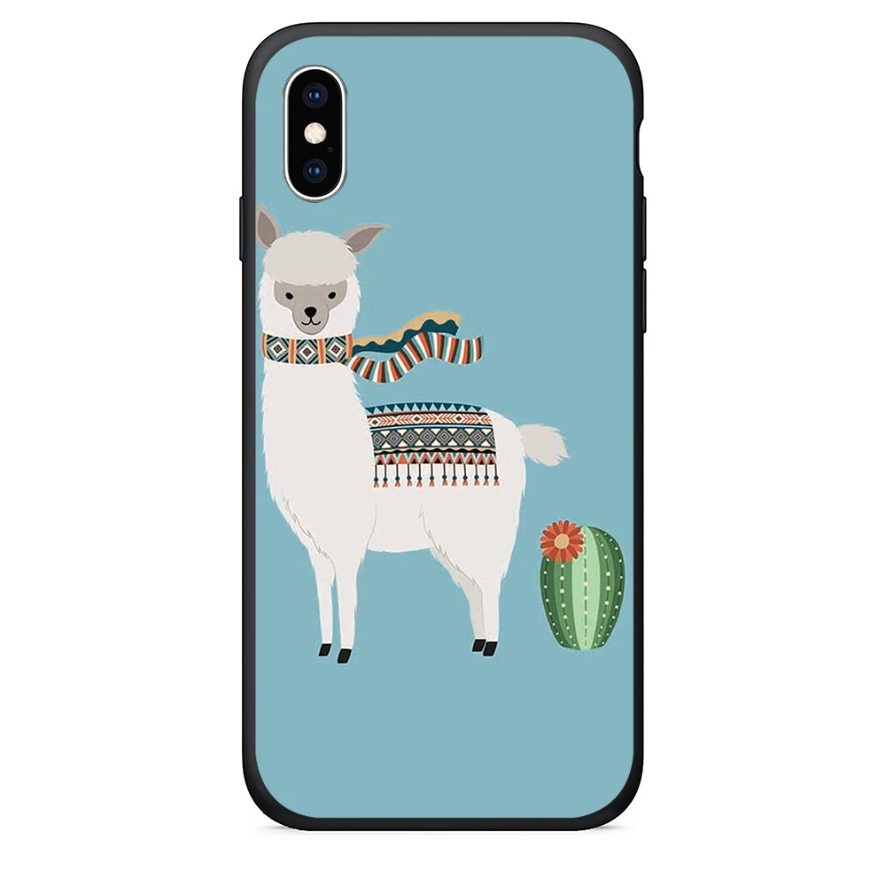TPU чехол для телефона iPhone 6 силиконовая задняя крышка милый альпака x xr xs max 7 8 Plus 5 5S
