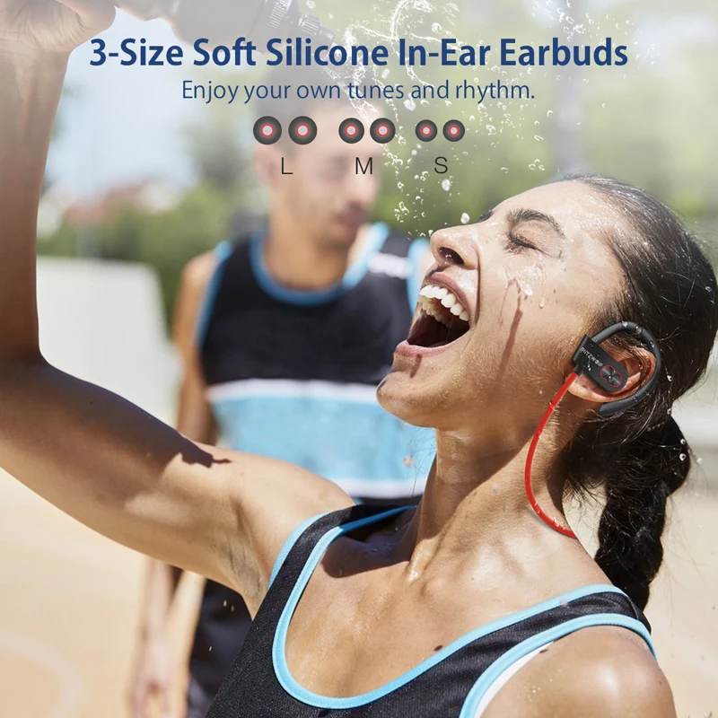 Blitzwolf спортивные bluetooth наушники с микрофоном IPX7 водонепроницаемые беспроводные