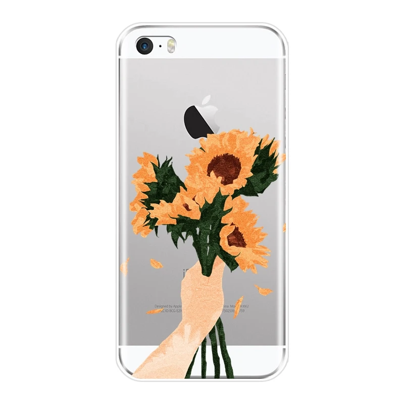 Чехол для телефона с цветочным рисунком подсолнуха Apple iPhone 5 S 5C|Бамперы| |