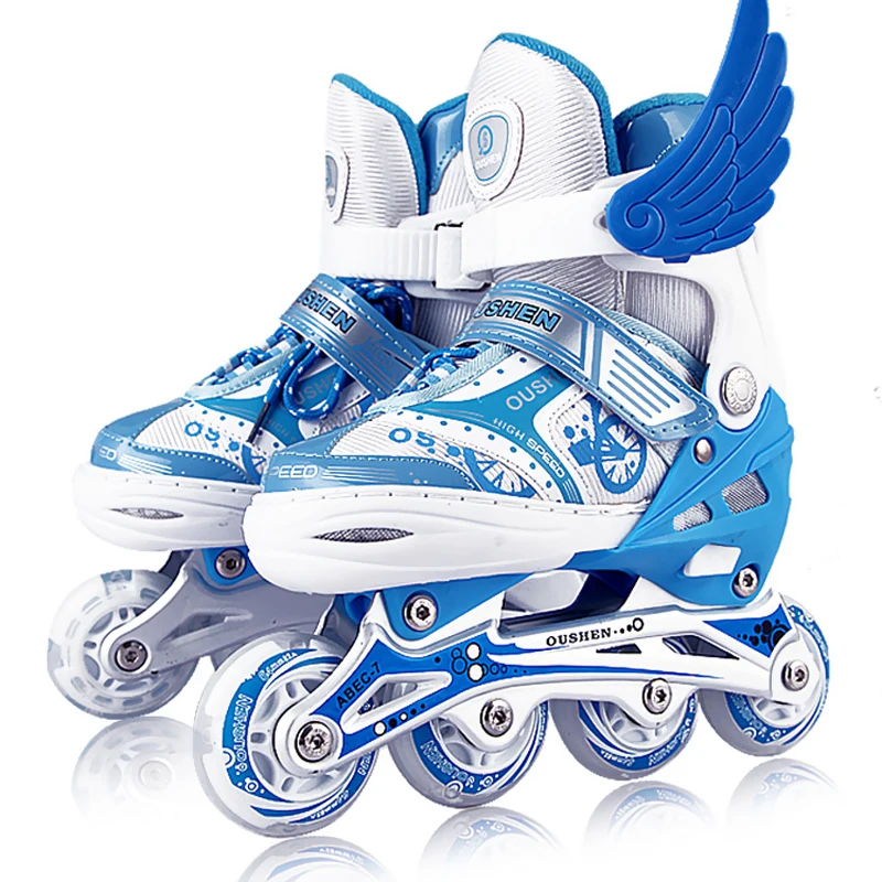 

Full flashing roller skates for Children inline skates professional FSK street slalom sliding adjustable quad Skates Patine IA51