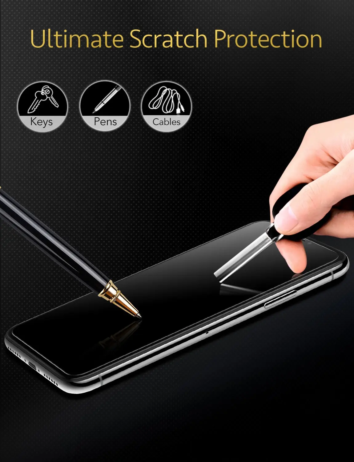 ESR Защита экрана для iPhone 11 Pro Max 5X более прочная защита из закаленного стекла Бесплатный аппликатор для iPhone XR XS Max 11pro