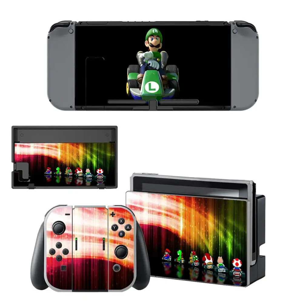 YSNS0390 Защитная Наклейка для nintendo Switch Skins Mario Kart 8 наклейка для консоли nintendo switch Joy-con док-контроллер Sitckers - Цвет: YSNS0390
