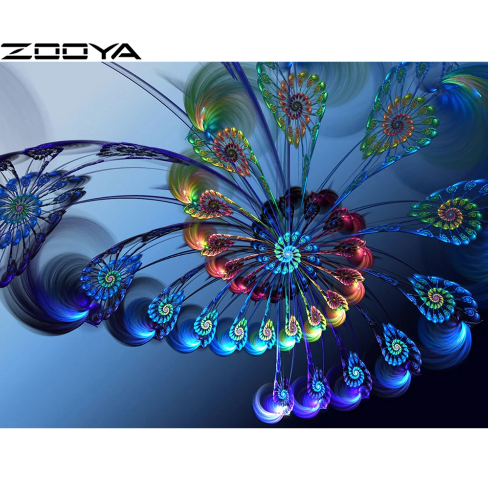 

ZOOYA Diamond Embroidery 5D DIY Abstract Blue Butterfly Mosaic Diamond Painting Embroidery With Diamond Wall Stickers Gift R576