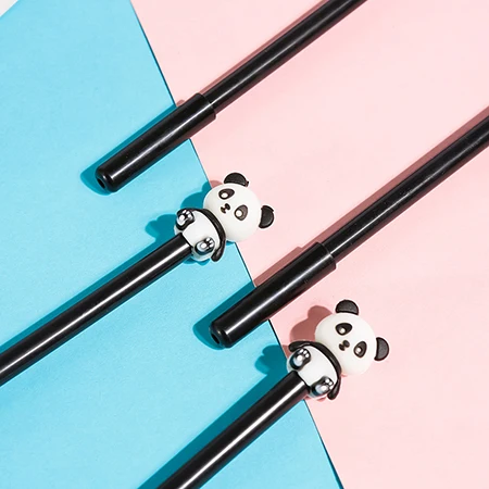 1pcs panda random Креативная Милая панда гелевая ручка с единорогом Kawaii Рождественский мультфильм Школа Офис Стич вещь канцелярские принадлежности с аниме Материал Дети Классный Подарок - Цвет: 1pcs panda random