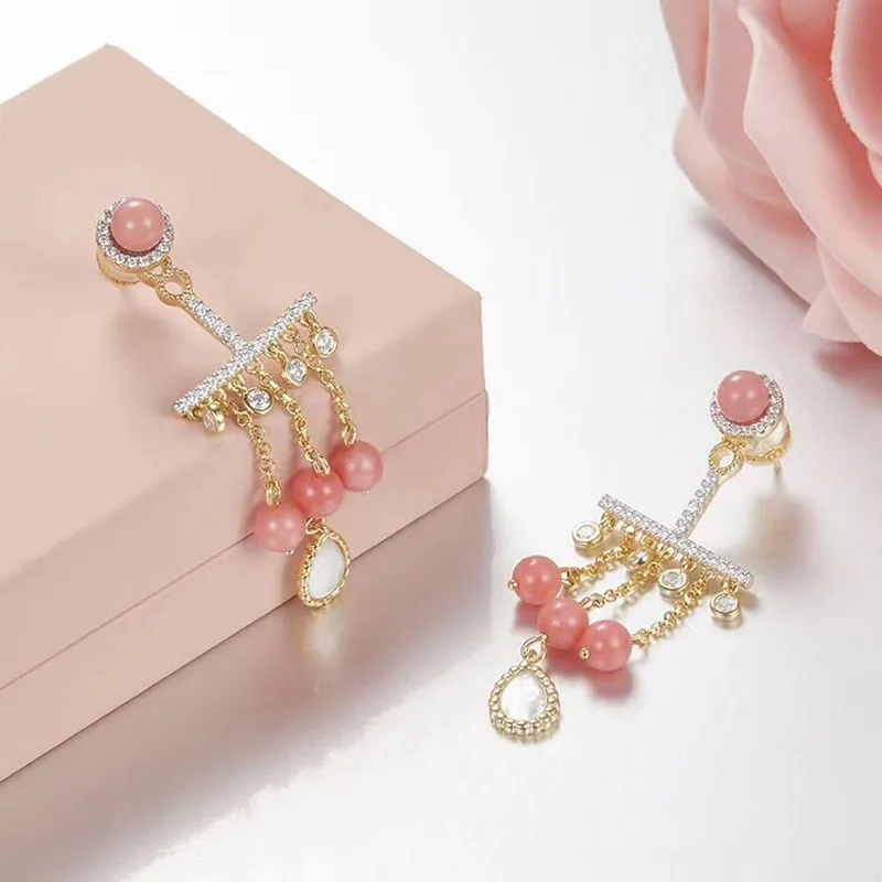 Женские серьги-подвески из серебра 925 пробы с фианитом | Украшения и аксессуары