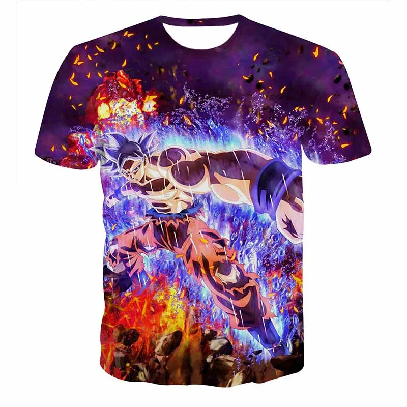 Dragon Ball Z Футболка мужская летняя 3D печать Супер Saiyan Son Goku God Black Zamasu Vegeta Драконий жемчуг футболки повседневные топы футболки - Цвет: 11