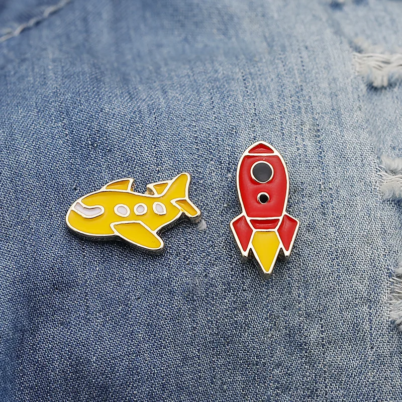 Японская Аэрокосмическая серия знак мультяшный летательный аппарат ракета