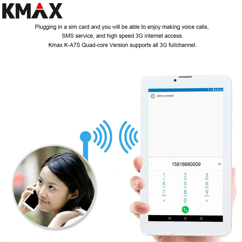KMAX 7 дюймов 3G Телефонный звонок Android 8 1 планшетный ПК sim карта HD LCD четырехъядерный