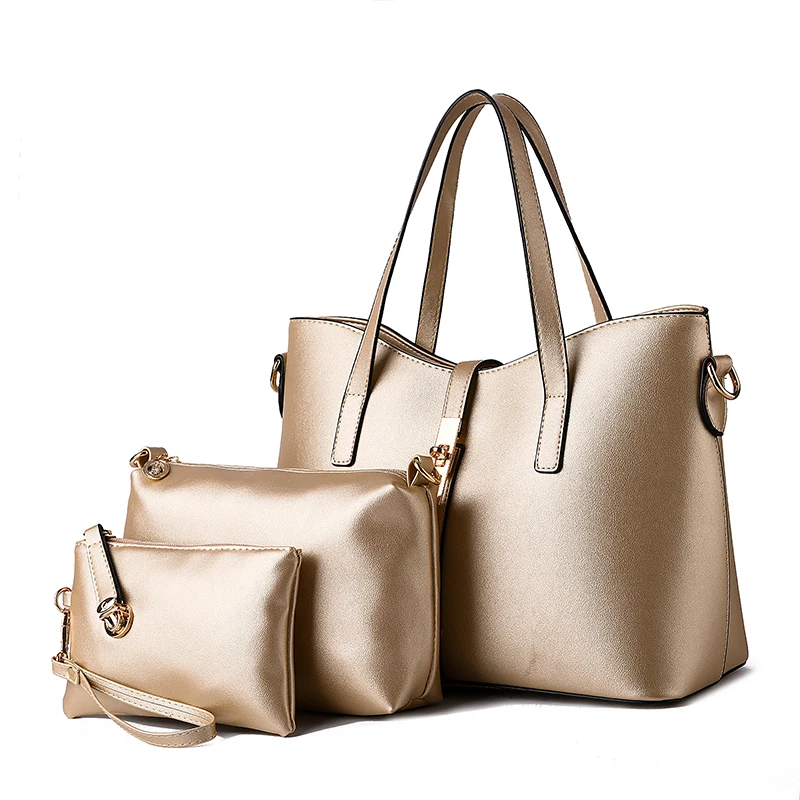 MS 2016 новая мода женщин сумки кожаный бумажник бренд плеча сумку 3 компл. досуга