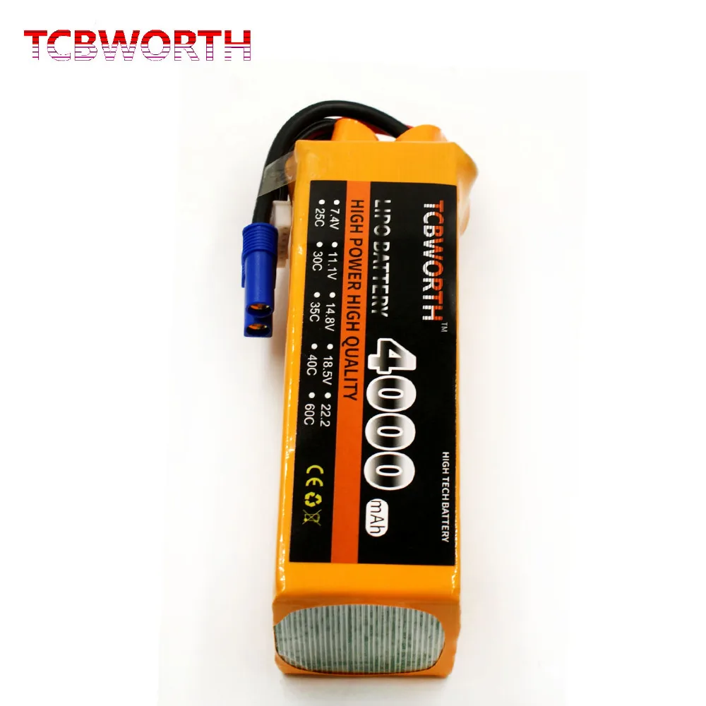 Батареи TCBWORTH 6S 22 2 в 4000 мАч 25C 35C 60C RC LiPo Аккумулятор для радиоуправляемого самолета