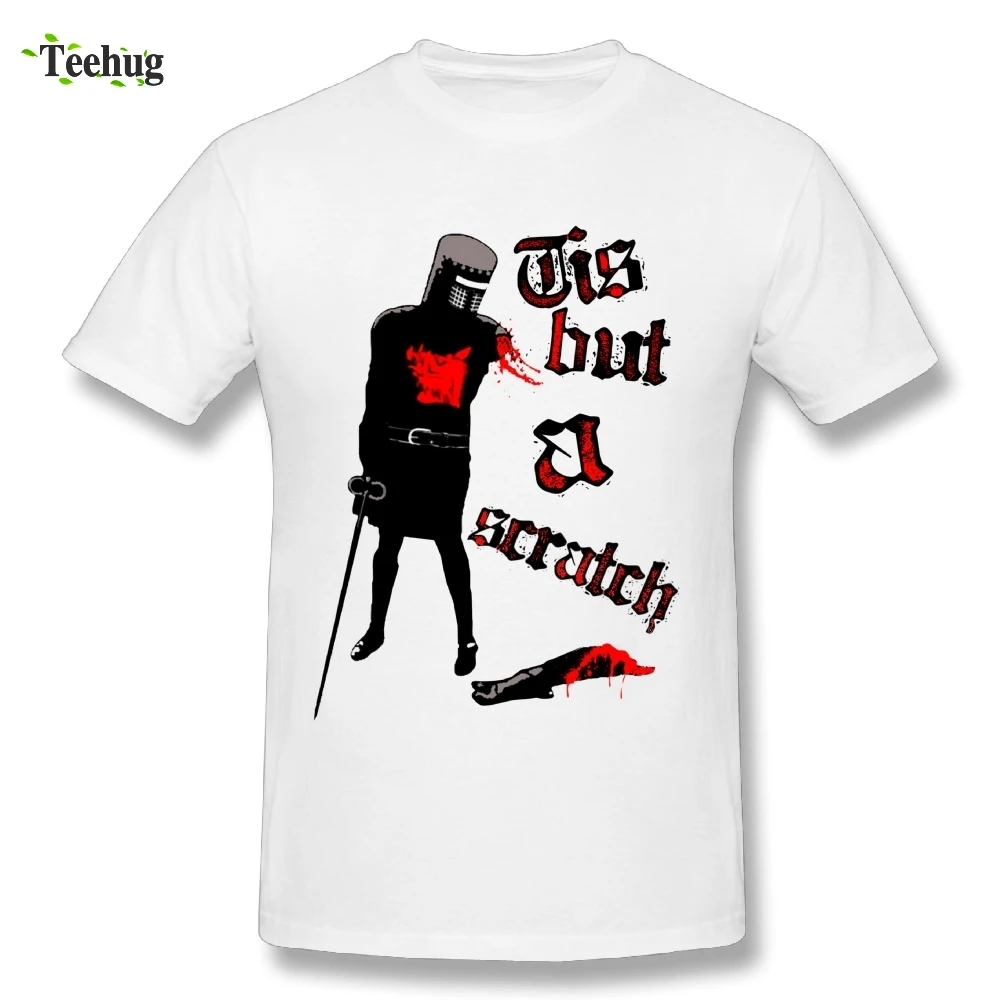 

New Arrival Men black knight Tis But A Scratch Monty Python Novelty T-Shirt
