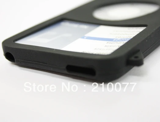Бесплатная доставка 2 шт./лот черный силиконовый мягкий чехол для iPod классический