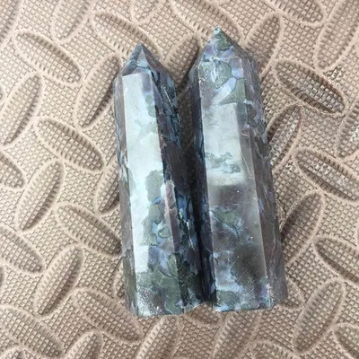 

Natural quartz crystal black magic wand healing