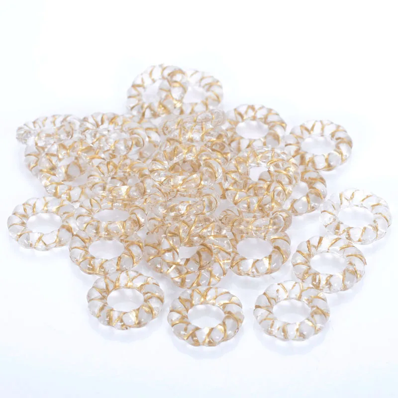 

Wholesale 10mm Antique Style Design Plating Acrylic Round Spacer Beads Star Pattern With Gold Lined For Diy Jewelry Making