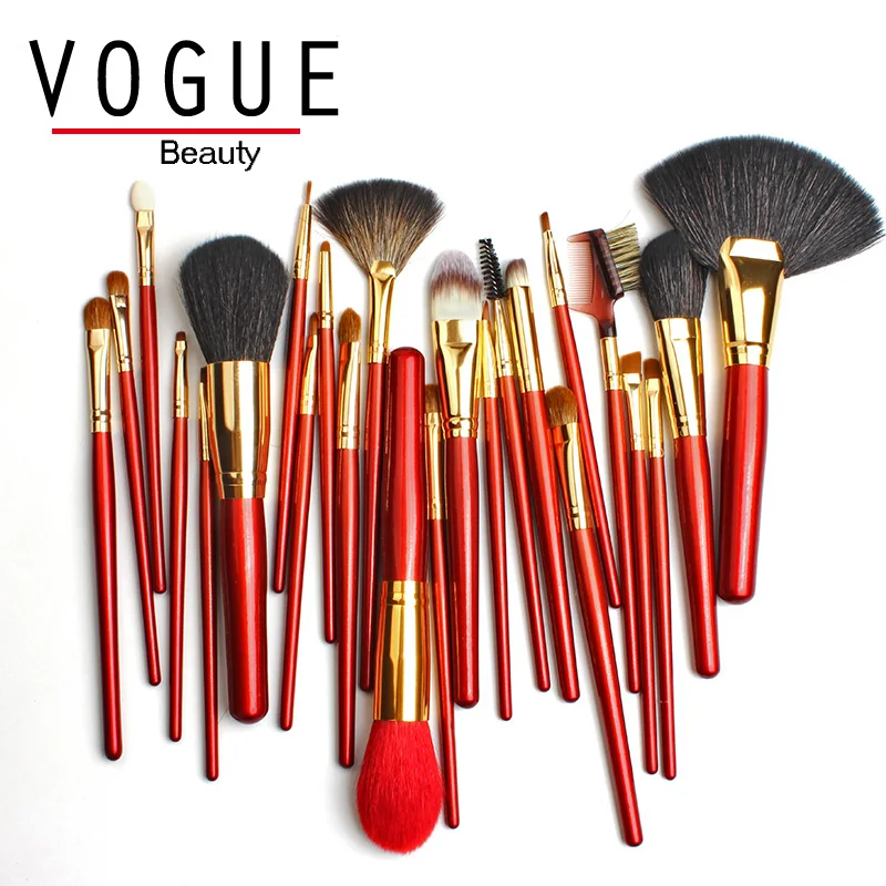 

24pcs Artist Natural Animal Goat Hair Makeup Brushes Professional Cosmetics Makeup Brush Set kit Foundation Powder eye brushes