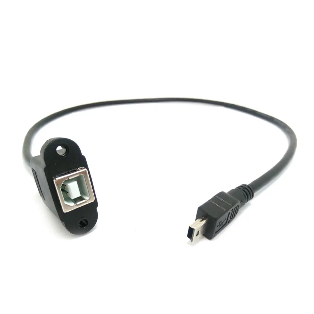 Кабель с 5 контактным штекером Mini USB на гнездо B 50 см винтами|to usb|usb busb b type |