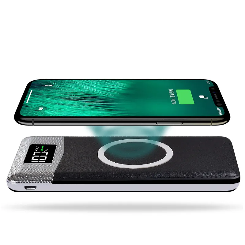 Беспроводное зарядное устройство Qi 20000 мАч для iphone X XR XS Max 8 Plus Samsung S10 S8 S7 Note 6 5 |